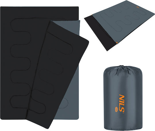 Nils Sleeping Bag Διπλό Καλοκαιρινό Anthracite-orange