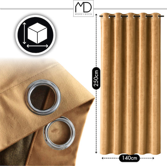 More&Deco Συσκότισης με Τρουκς Beige 140x250εκ.