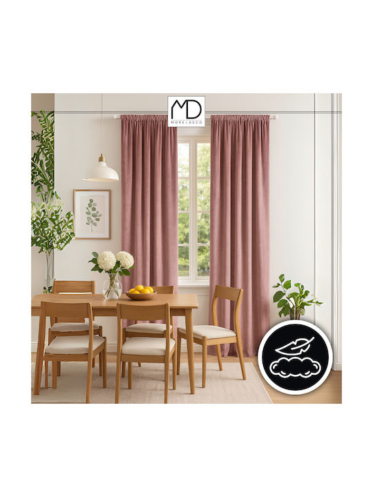 More&Deco Verdunkelungsvorhang mit Bleistiftfalten Dusty Pink 140x250cm