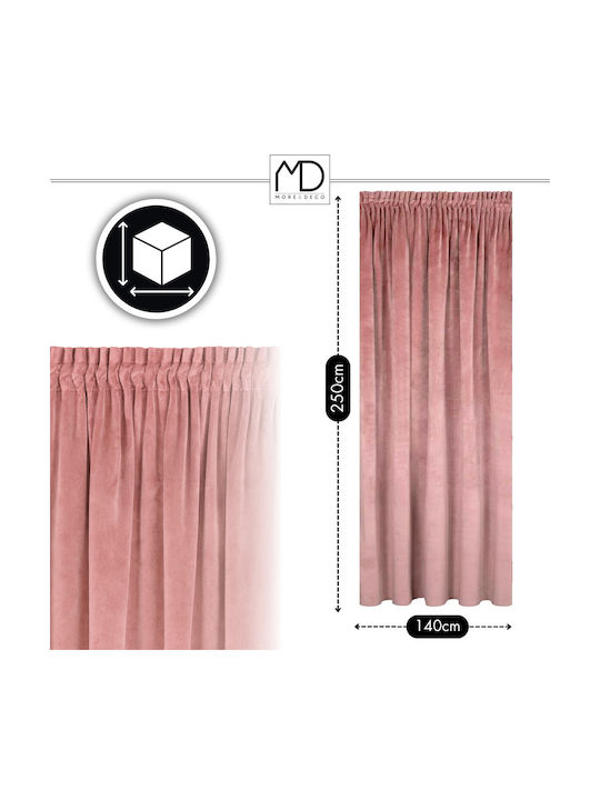 More&Deco Verdunkelungsvorhang mit Bleistiftfalten Dusty Pink 140x250cm