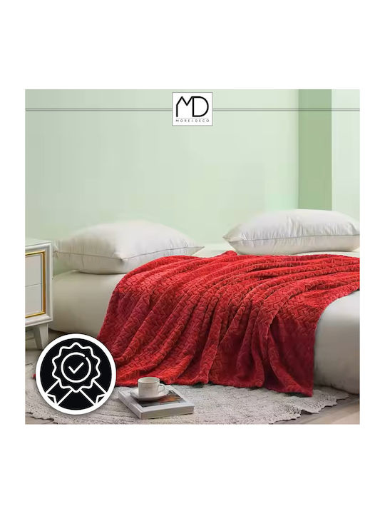 More&Deco Double Blanket 200x220cm Red