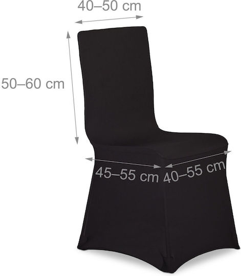 Relaxdays Elastische Abdeckung Für Stuhl Schwarz 100x57cm 4 Stück
