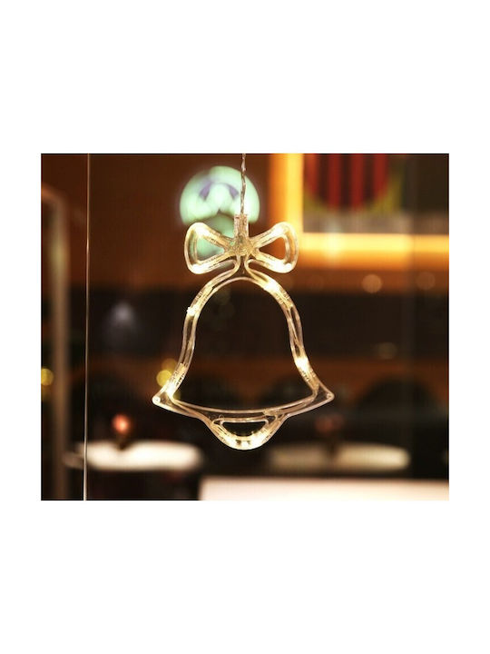 Ornament De Crăciun Iluminat În Formă De Cloșcă Alb Cald 15x18 Cm Cu Ventuză Flippy