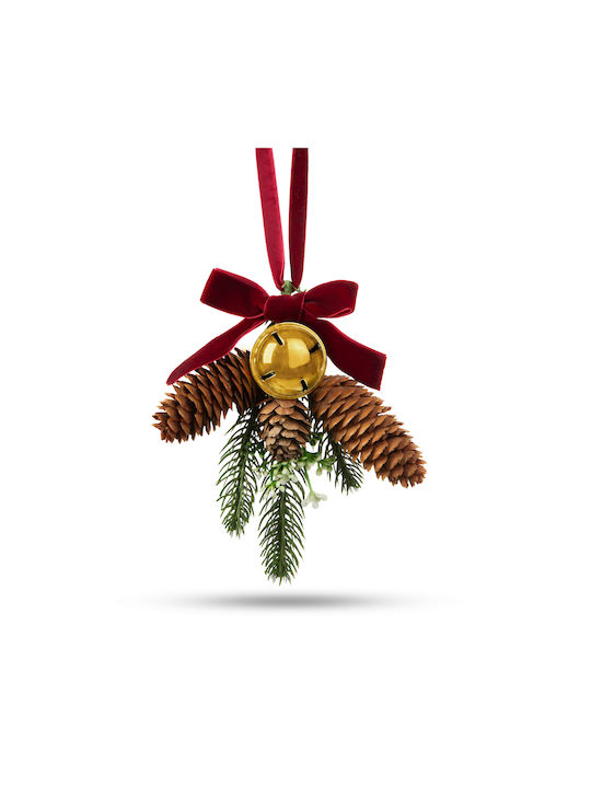 Decorațiune De Crăciun Pentru Ușă Conuri De Brad Artificiale Cloșcă Aurie 16 Cm