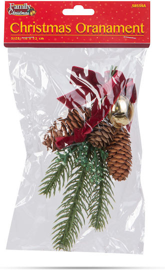 Weihnachtsbaumschmuck Türdekoration Künstliche Tannenzapfen Goldene Glocke 16 Cm