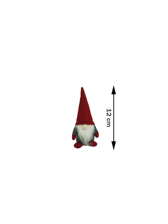 Christmas Elf Ornament Alista Home Gray Red Textile 12 Cm