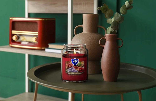 Aura Weihnachtskerze Holz Grün