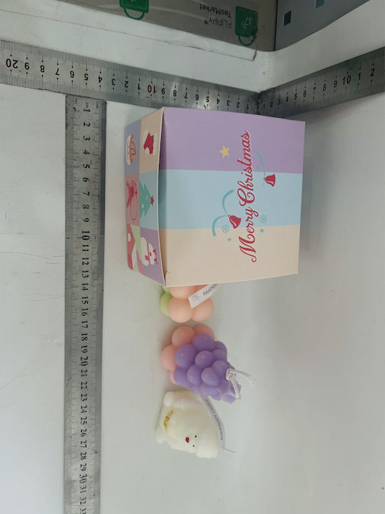 Alista Home Lumânare De Crăciun Violet 11x11cm 3 Bucăți