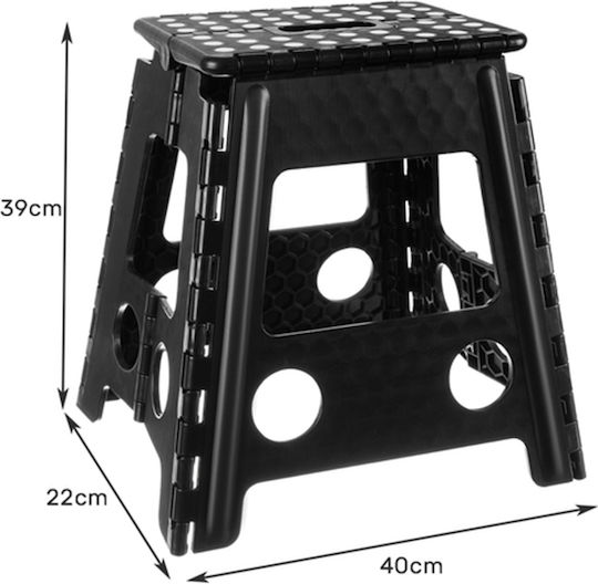 Gartenhocker Aus Polypropylen Schwarz 40x22x19cm