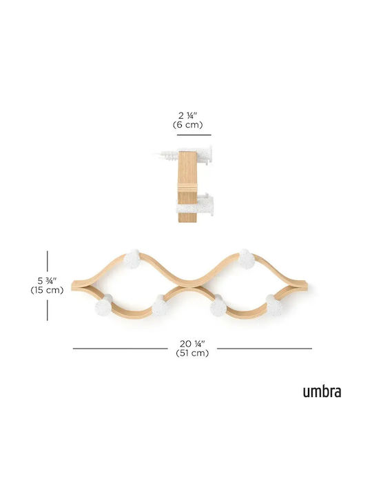 Umbra Επιτοίχιος Καλόγερος Ξύλινος Λευκός