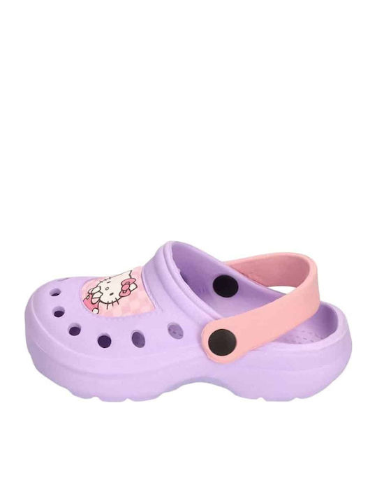 Hello Kitty Kids Anatomic Beach Clogs Purple