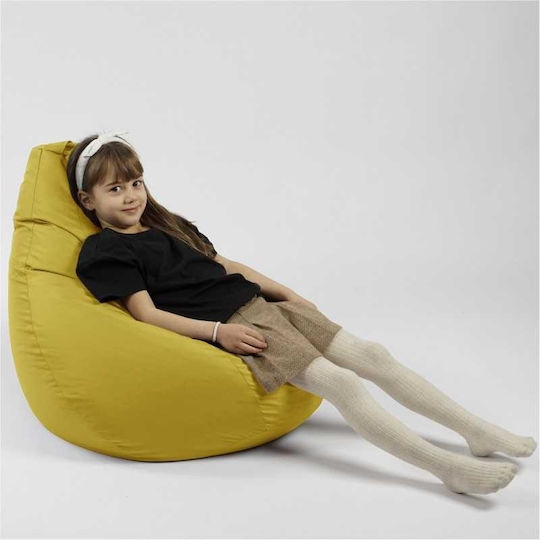 Kids Chair Yellow Pufrelax 70x60x65cm