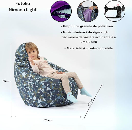 Beanbag Gri 70x60x65 cm