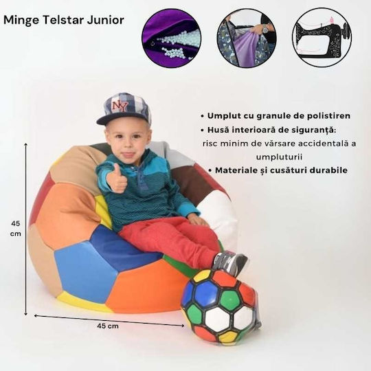 Kinderstühle Sitzsack Schwarz 45x45x45cm