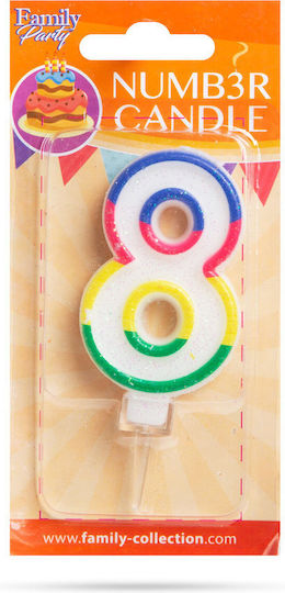 Alista Home Geburtstagskerzen Größe 7x4 cm Nummer 8