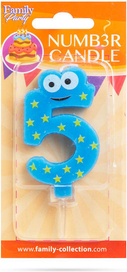 Alista Home Kuchenkerze Größe 7x4 cm Nummer 5 Dekoration Party