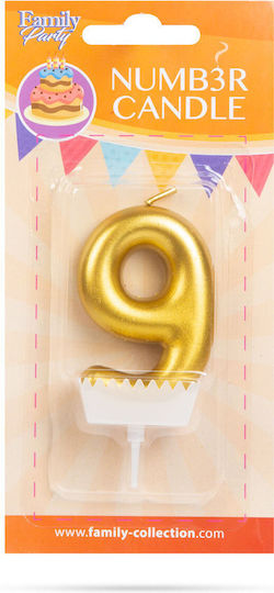 Cake Candles Number 9 Size 6x3 Cm