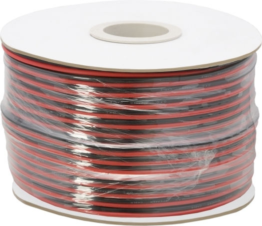 Set 100 Ofc Speaker Cables 2x1 Mm 100m Red Black Audio Flexible Speakers Audio Systems