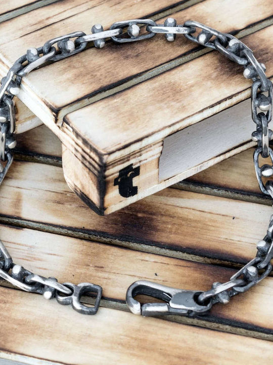 Men's Bracelet Chain Exoches Handmade Silver 925 18cm