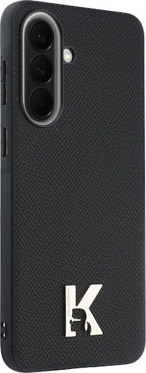 Karl Lagerfeld Logo Rückseite Umschlag Synthetisches Leder / Kunststoff / Silikon Schwarz (Galaxy A57)