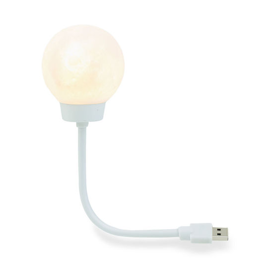 Lampă Led Moon Usb Lumină Ambientală Alb Cald Decorativă 3d 0.2w