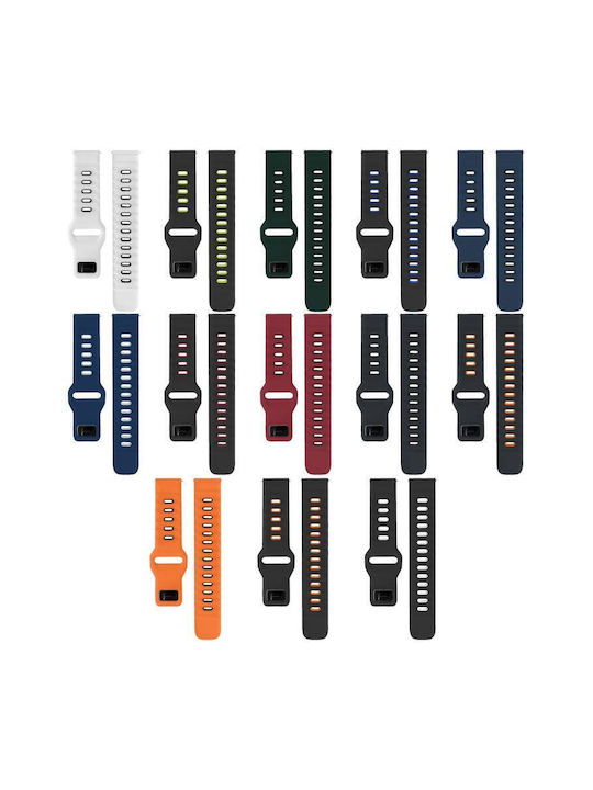 Xiaomi Band 9 Pro Redmi Watch 6 5 Xdfind Flat-head Dual-color Silicone Watch Band Ash+black
