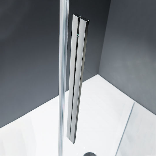 Devon Flow Corner Entry Duschabtrennung mit Schiebetür 89x69x195cm Klarglas