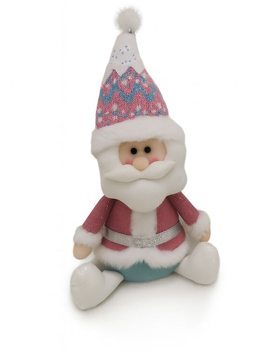 Dekorative Weihnachtsmann mit Rentier 12x37x20cm