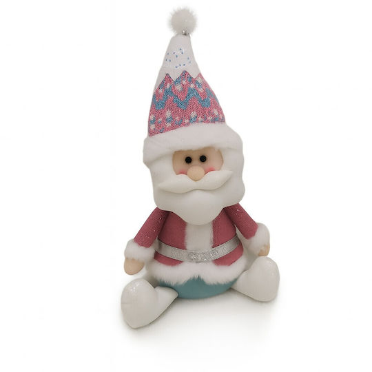 Dekorative Weihnachtsmann mit Rentier 12x37x20cm
