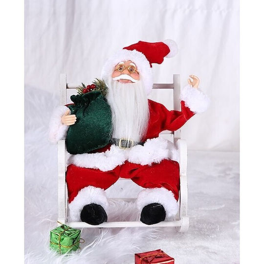Plush Decorative Christmas Santa Fabric 30x18cm