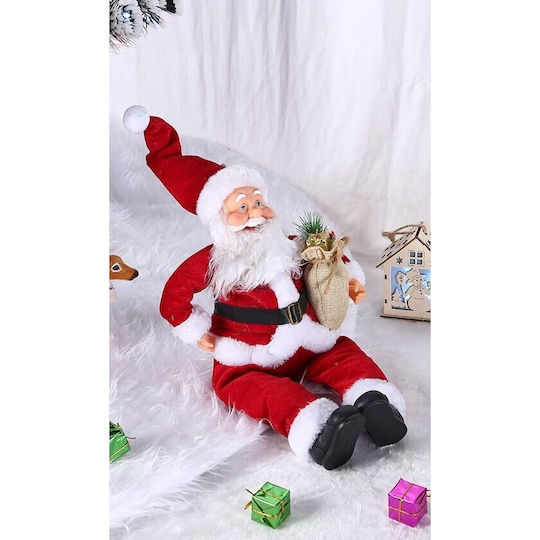 Plüsch Dekorativer Weihnachtsmann Stoff 55x23cm
