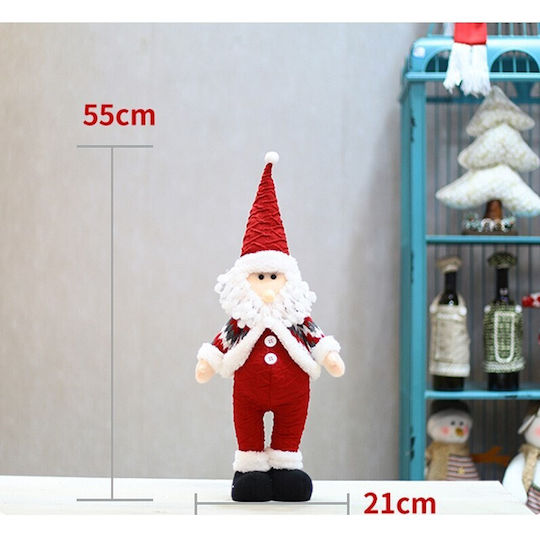 Decorative Christmas Santa Red Plastic 55cm
