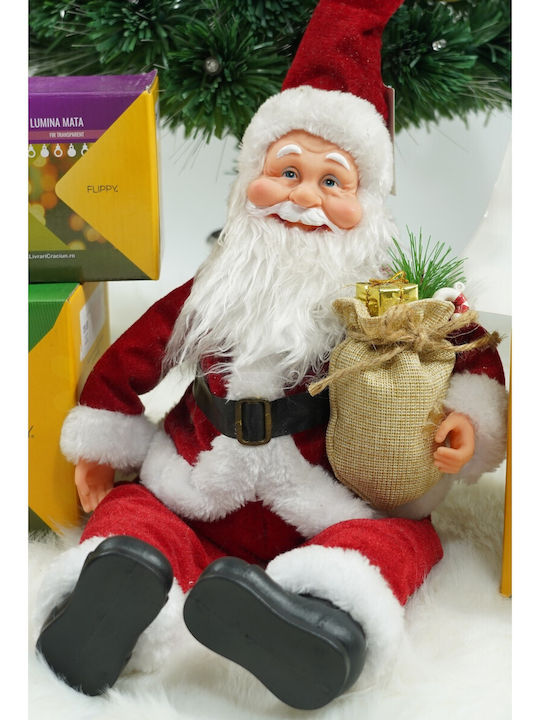 Plüsch Dekorativer Weihnachtsmann Stoff 55x23cm