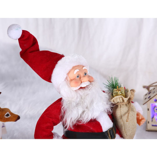 Plüsch Dekorativer Weihnachtsmann Stoff 55x23cm