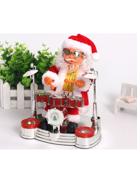 Dekorativer Weihnachtsmann mit Musikalisch Roter 20x17cm