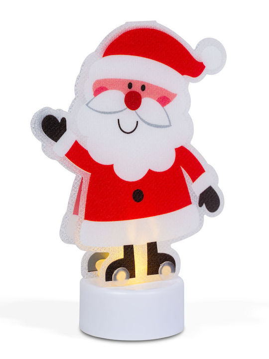 Moș Crăciun Iluminat Decorativ Alb Din Plastic 10.5x6.3x3.6cm