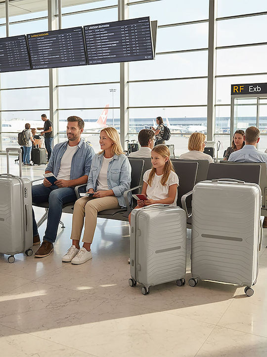 Relaxdays Valize de Călătorie Sigure Bej cu 4 Roți Set 3 Bucăți
