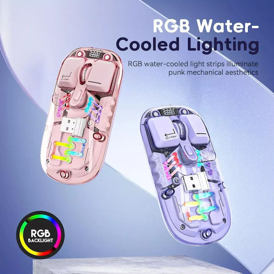 JX-XWD118 Ασύρματο Bluetooth Ποντίκι Μωβ