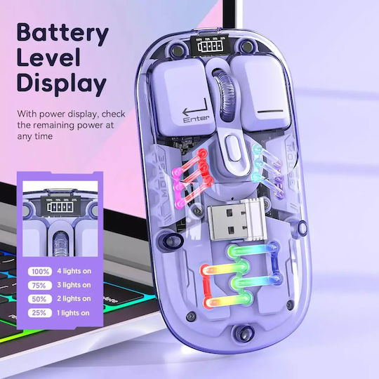 JX-XWD118 Ασύρματο Bluetooth Ποντίκι Κίτρινο
