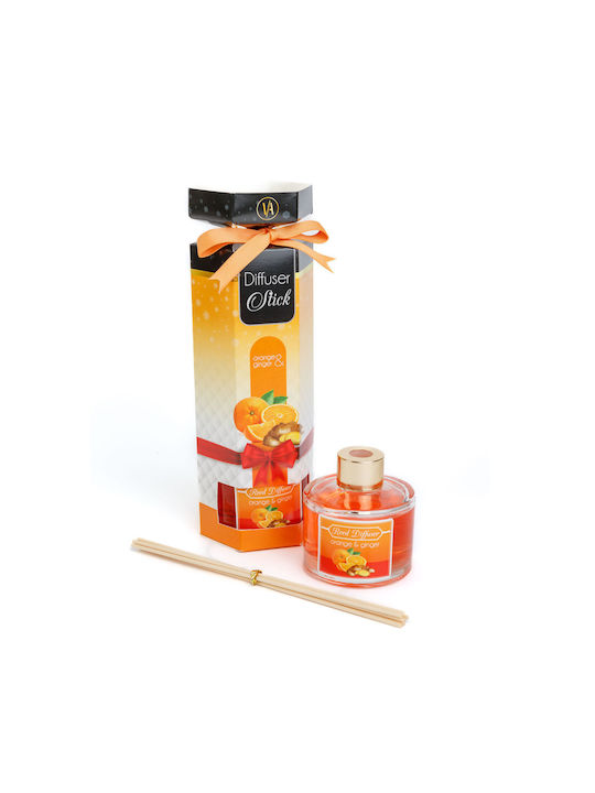 Room Fragrance Diffuser 100 Ml Orange Ginger Scent Stick Air Freshener