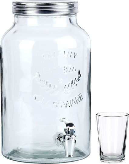 Vilde Getränkespender Glas mit Zapfhahn 6,2 lt