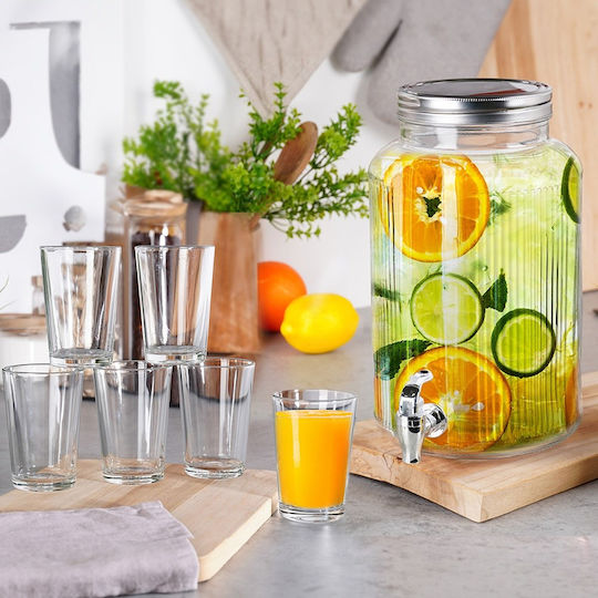 Vilde Getränkespender Glas mit Zapfhahn 6,2 lt
