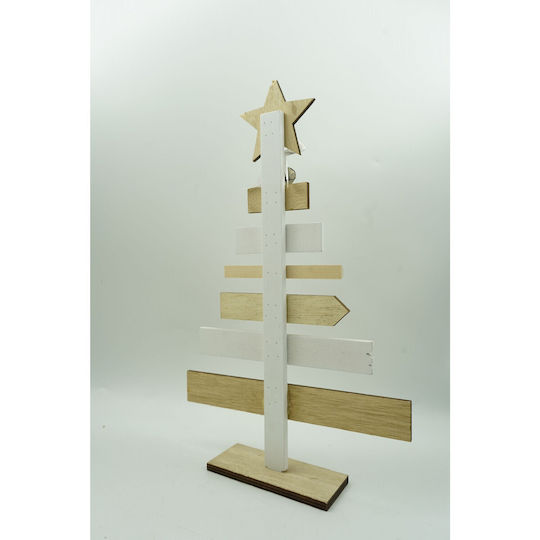 Decorated Table Decoration Christmas Messages Cream-white Wood 22.5 Cm X 36 Cm Indoor Alista Home