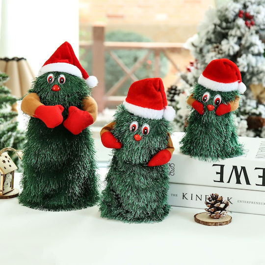 Dancing Singing Little Christmas Tree Flippy Christmas Decoration Interactive Toy 16 Cm Height Green