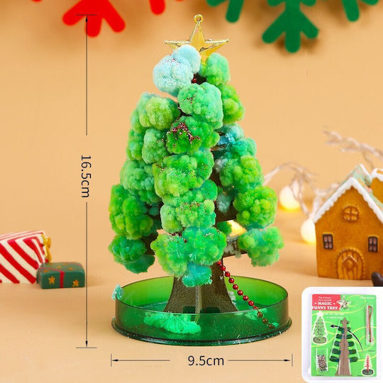 Paper Flowering Water Tree Flippy Magic Flowering Christmas Tree Toy Slow Growth In 8-24 H Christmas Decoration 16.5 X 9.5 X 9.5 Cm Green