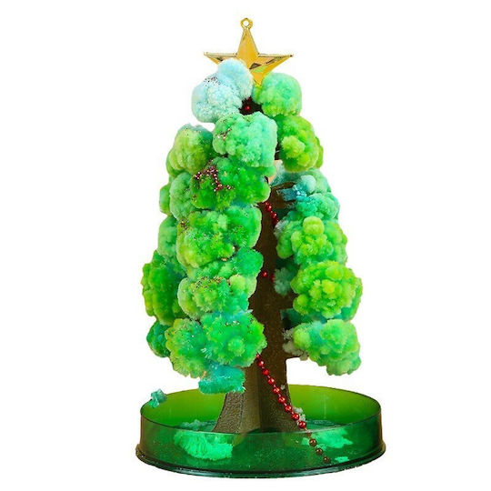 Paper Flowering Water Tree Flippy Magic Flowering Christmas Tree Toy Slow Growth In 8-24 H Christmas Decoration 16.5 X 9.5 X 9.5 Cm Green