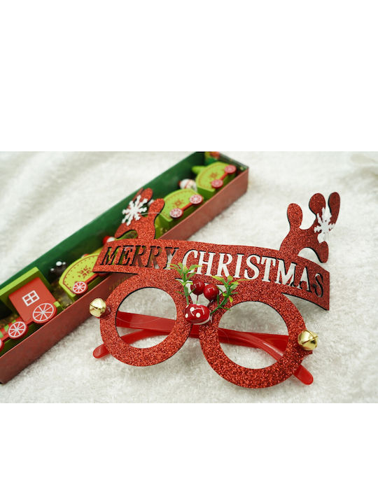 Christmas Party Glasses Round Red Made Plastic Polyester Alista Home