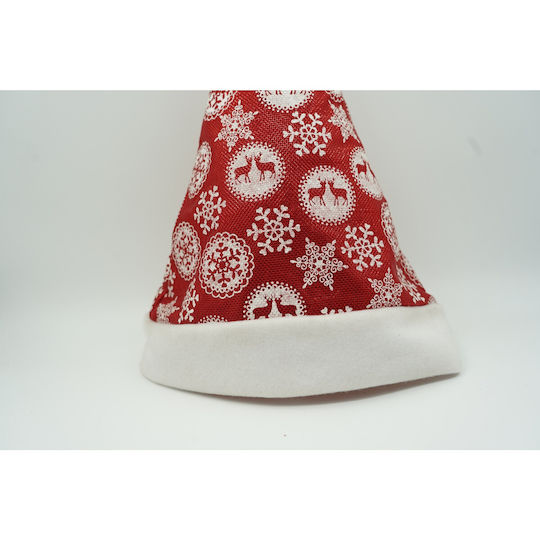Pălărie Moș Crăciun Alista Home Ornament Fulgi De Zăpadă Sclipici Roșu O Mărime Material Textil