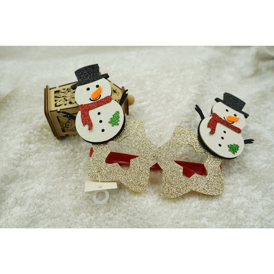 Weihnachtsfeier Brillen Sternförmiger Schneemann Beige Aus Kunststoff Polyester Alista Home