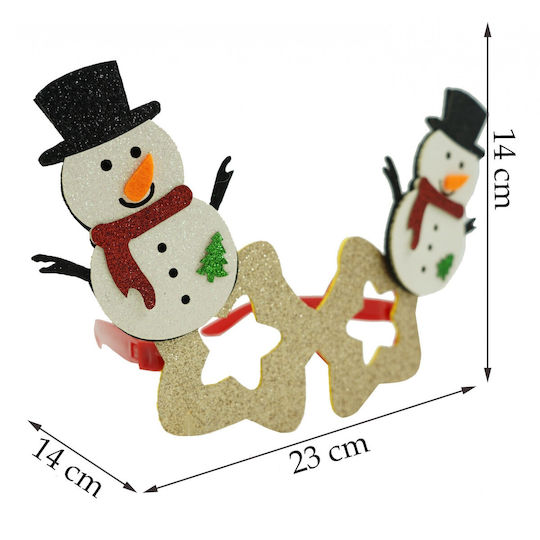Weihnachtsfeier Brillen Sternförmiger Schneemann Beige Aus Kunststoff Polyester Alista Home